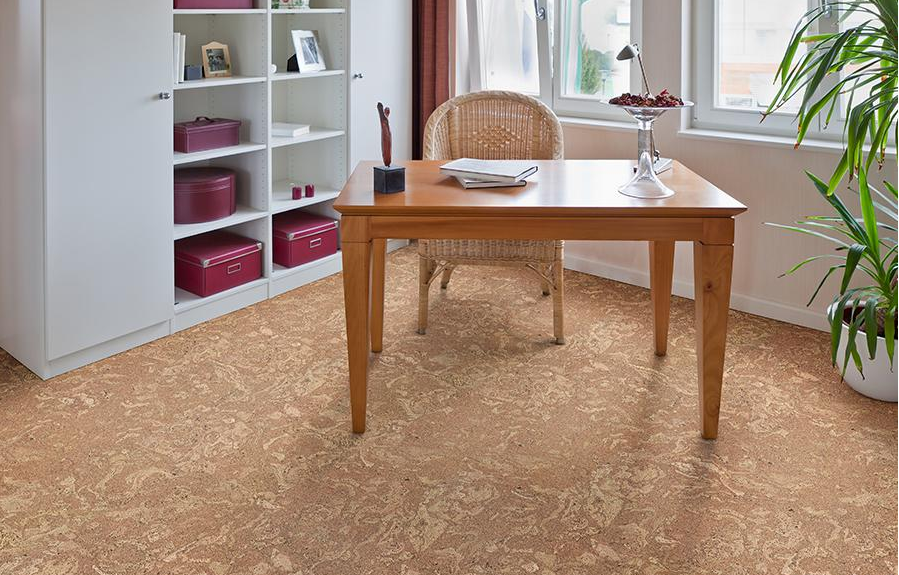 Пробковый пол клеевой Corkstyle Corkwise Madeira 915×305×4 фото в интерьере